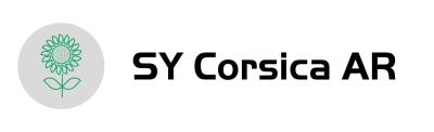 Logo SY Corsica AR s ikonou stromu v kruhu na bílém pozadí