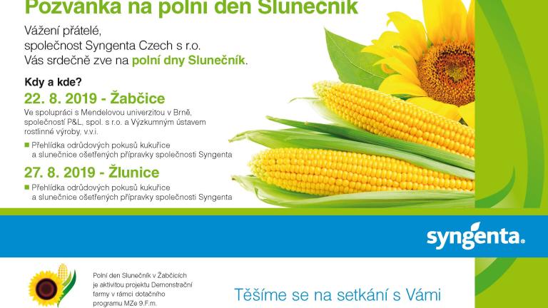Pozvánka na polní dny Slunečník