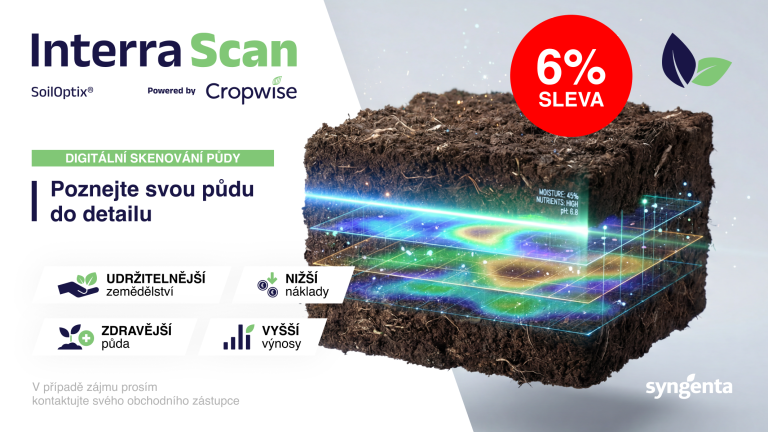 Grafika Interra Scan: skenování půdy, 6% sleva a výzva k použití slevy