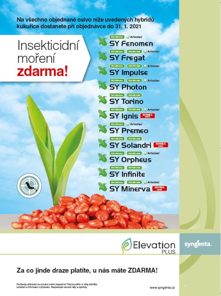 Akce insekticidní moření osiva kukuřice zdarma