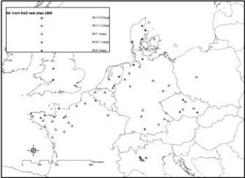 Testovací síť kukuřice na siláž