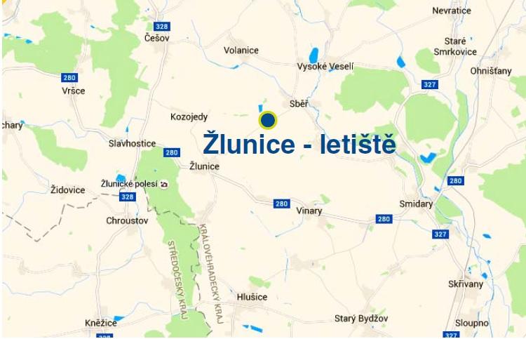 Polní den Žlunice mapa