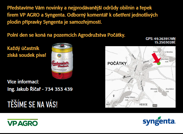 Polní den Počátky pozvánka