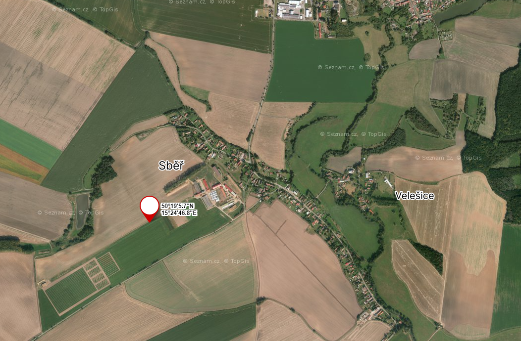 mapa Žlunice